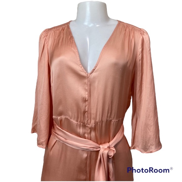Belted Satin Jumpsuit XS - Picture 4 of 9